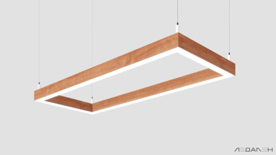 WOOD RETTANGOLO 5000K 84W Груша, корпус 