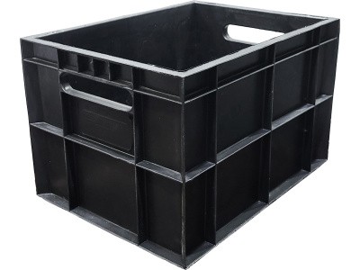 Ящик сплошной 400×300×260 мм, объем 25 л., арт.: 303, чёрный, код: 00408
