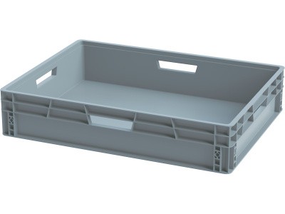 Ящик сплошной 800×600×170 мм, объем 81.6 л., арт.: SPK 8616, серый, код: 24291