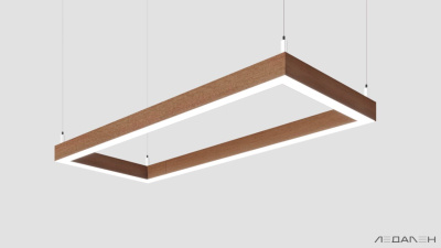 WOOD RETTANGOLO 4000K 84W Орех грецкий, корпус 