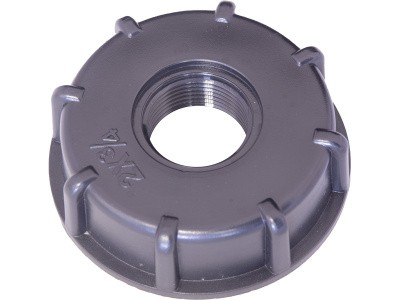Переходник п/э для еврокуба 2×3/4" "мама-папа", резьба S60X6, код: 37998