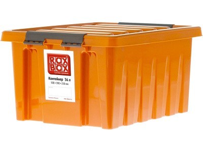 Ящик сплошной 500×390×250 мм, объем 36 л., арт.: Rox Box 36, оранжевый, код: 19346