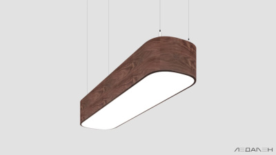 Овальный светильник WOOD OVALE 3000K 92W, корпус Американский орех
