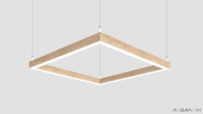 WOOD KVADRATO 4000K 58W Ясень белый, корпус 