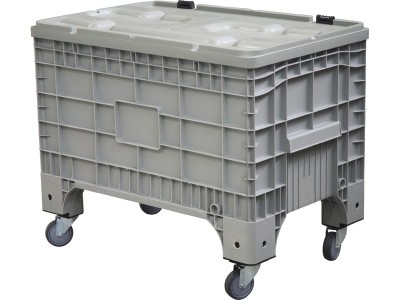 Big Box 1017х636х793 мм на колёсах с крышкой на петлях серый, арт. B-Box 1065 Mini серый WСH, код: 16577