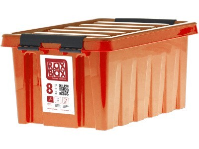 Ящик сплошной 335×220×155 мм, объем 8 л., арт.: Rox Box 8, оранжевый, код: 21768