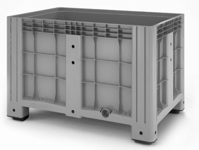 Контейнер iBox 1200х800х800 сплошной на ножках с пробкой 1" 