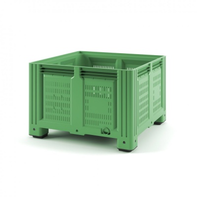 Пластиковый контейнер IBOX 1130x1130x760 (перфорированный, на ножках)