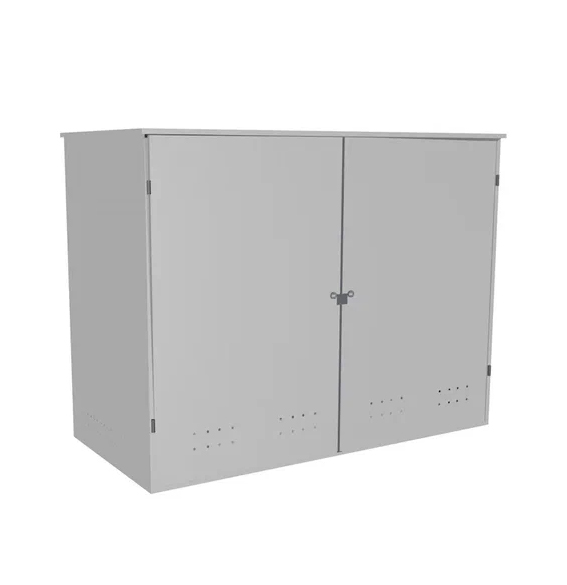 Разборный шкаф для баллонов с пропаном 1200x400x410 мм Светло-серый