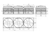 Кассета с низкими емкостями 15000 л (3х5000 л) пласт. краны 
