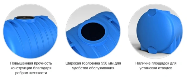 Емкость HR 5000л синяя в обрешетке 