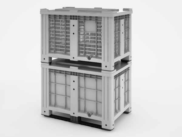 Контейнер iBox 1200х800х801 сплошной на полозьях с пробкой 1"