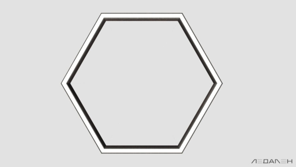 Шестиугольный светильник WOOD HEXAGON 3000K 80W Венге, корпус 