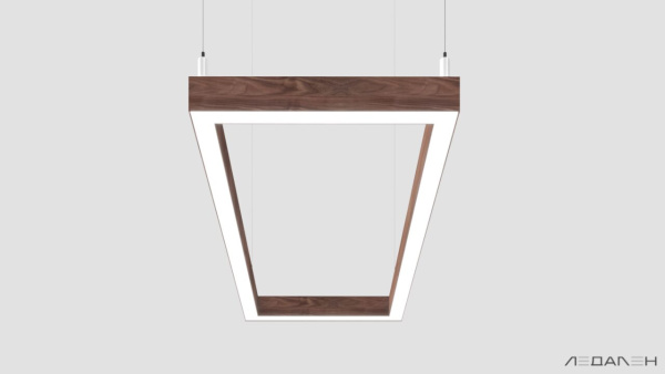 WOOD RETTANGOLO 6000K 84W Американский орех, корпус 
