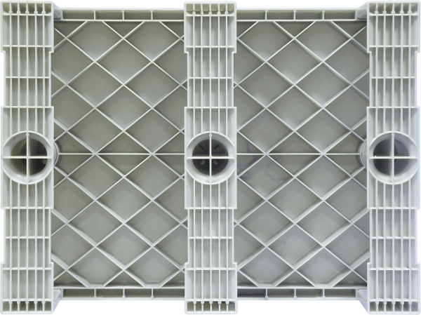 Паллет 800x600х150 сплошной, на 3-х полозьях, арт. TR 680 черный, код: 07877
