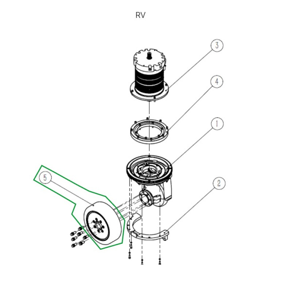 Ведущее колесо ричтрака RV, 343х120 мм, PU