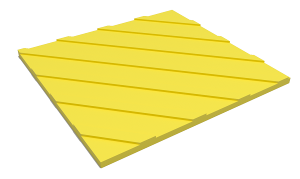 Тактильная плитка диагональные рифы 300х300х20
