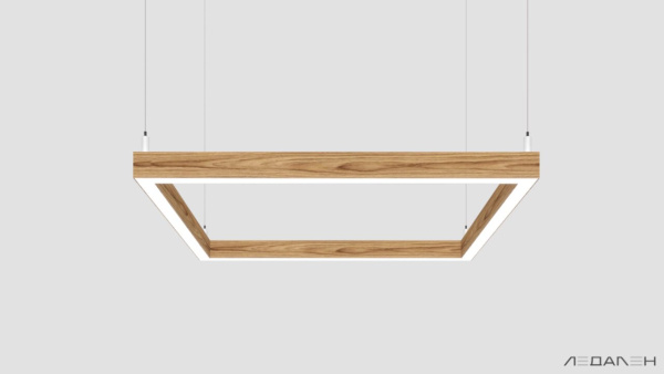 WOOD KVADRATO 3000K 58W Ясень оливковый, корпус 