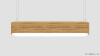 Овальный светильник WOOD OVALE 4000K 154W, корпус Ясень оливковый