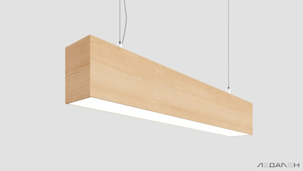 Линейный светильник WOOD LINEAR PN8060 5000K 60W 2000mm Ясень белый, корпус 