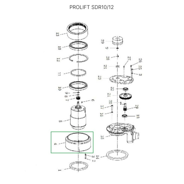 Ведущее колесо для штабелеров SDR 1-1,2 т, SD15, SD15L, SK15
