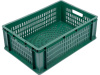 Ящик перфорированный 600×400×200, арт.: 6420-22, объём 40, зелёный, код: 26727